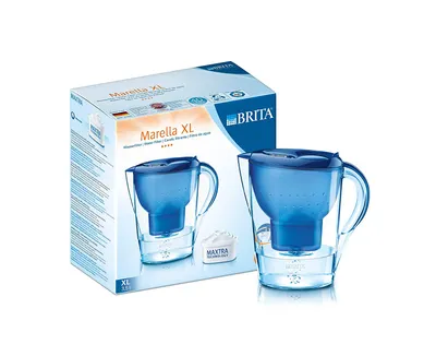 Produktbild von Brita Marella XL, Pitcher-Wasserfilter, 3,5 l, Blau, Transparent