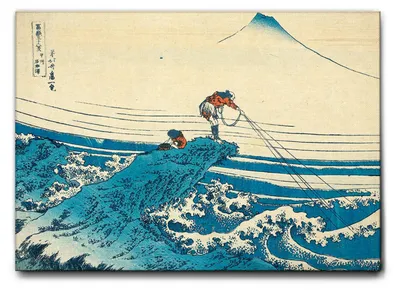 Produktbild von Giallobus - Kajikazawa in der Provinz Kai - Hokusai - 140L x 100B cm - Bild - Leinwand mit Standardrahmen