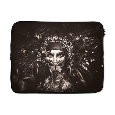 Produktbild von MuchoWow® Laptop Hülle 17 Zoll Laptoptasche Frau - Luxus - Farbe - Zipper - Schutzabdeckung