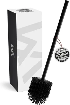 Produktbild von Toilettenbürste Ø 7,5 cm, schwarz, flexible Silikonborsten, für Toilettenreinigung