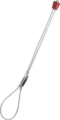 Klemmgerät "Stopper" von Black Diamond; mit rotem Kopf und Drahtschlaufe; geeignet für Big Wall Klettern.