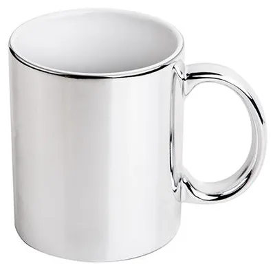 Produktbild von Tasse für Sublimation - Silber - Chromeffekt - 11oz / 320m
