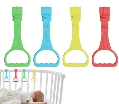 Produktbild von Sicherheitsschutz für Wiegen und Kinderbetten - Verstellbare Halterungen - Baby- und Kinderhilfsmittel - Schutzschienen für Wiege und Bett - Anti-Rutschbeschichtung - Zubehör - 19,5 x 8,5 cm - Mehrfarbig