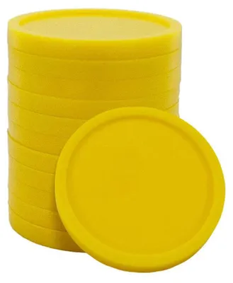 Image de Grand emballage : CombiCraft jeton de caddie vierge en plastique format de 1 € Jaune - 100 pièces