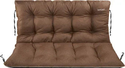 Produktbild von SuperKissen24. Sitzkissen Bankauflage für Gartenbank - Bankkissen Bankauflage 140x60x50 cm - Wetterfest - Braun Leinen