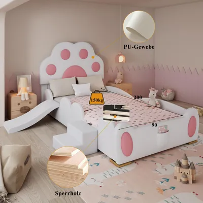 A child's bedroom with a themed bed.
