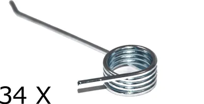Obrázok produktu pre 34 X Pružina pre ventilátor Gardena / Brill Hattrick 40, 40EH, 40BHC, 40BHR V12