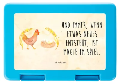 Produktbild von Mr. & Mrs. Panda Bento Box Huhn Stolz - Vintage - Geschenk, Hof, Schwangerschaft, Hahn, Snackdose, Eier, Spruch, Bentobox, Picknickdose, Snackbox, Lunchbox, Landwirtin