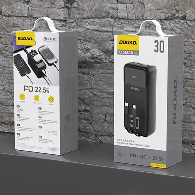 Immagine prodotto di DUDAO Dudao K15Max powerbank 30000mAh 22.5 Watt Sort