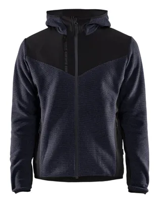 Produktbild von Blakläder®  Strickjacke mit Softshell 5940 25363 in div. Farben, Farbe:dunkel marineblau/schwarz, Größe:XS