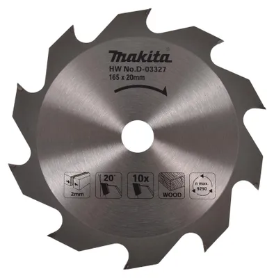 Zdjęcie produktu dla Makita D-03327 Standardowa tarcza pilarska TCT 165 x 20 mm 10T do drewna