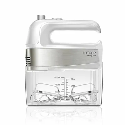 Obrázok produktu pre Haeger BL-3HW.015A, Ručný mixér, Nerezová oceľ, Biela, Miešanie, 1 L, Tlačidlá, 300 W