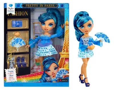 Produktbild von Rainbow High Pretty in Paris Fashion - Skyler Bradshaw (Blue), Modepuppe, Weiblich, 4 Jahr(e), Junge/Mädchen, 280 mm, Mehrfarbig, Blau