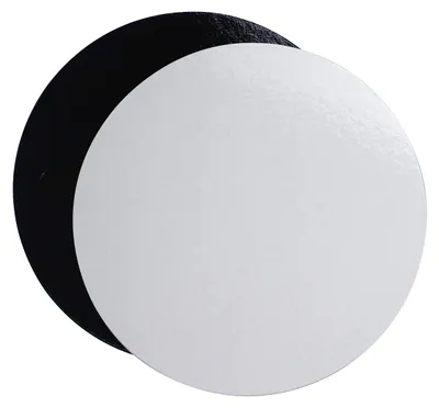 Produktbild von Set mit 10 runden Tortenböden in Kartonfarben (schwarz/weiß, 26 cm)