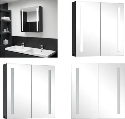 Obrázok produktu pre vidaXL LED zrkadlová skrinka do kúpeľne 62x14x60 cm - Kúpeľňová skrinka - Skrinky do kúpeľne - Zrkadlová skrinka - Zrkadlové skrinky