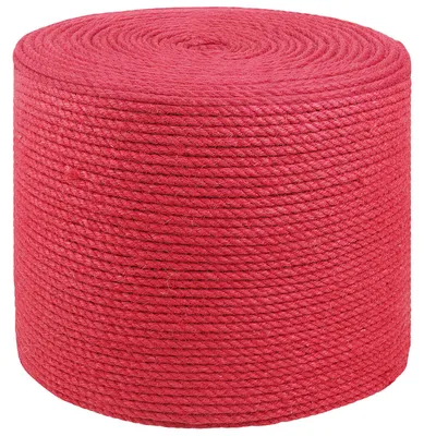 Zdjęcie produktu dla Sznur jutowy vidaXL, 8 mm, czerwony, 100% naturalna juta