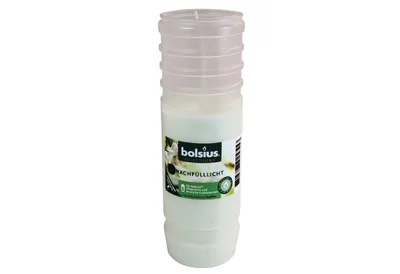 Produktbild von Bolsius 103320480300 Nachfüller Grablaterne, weiß (1 Stück)