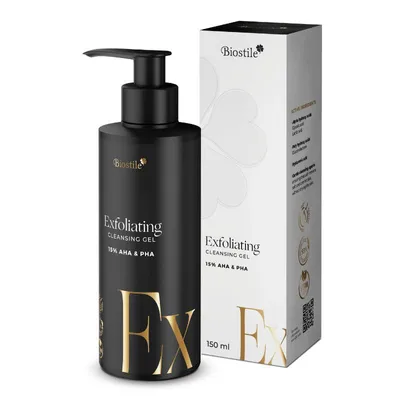 Produktbild von Biostile Exfoliating Cleansing Gel, 150 ml, Peeling Reinigungsgel mit AHA, PHA & Hyaluronsäure