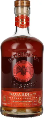 Produktbild von Bacardi 8 Años RESERVA OCHO Sevillian Orange Cask Finish Rum 45% Vol. 0,7l
