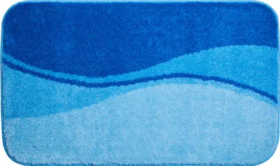 Produktbild von Grund Badteppich Flash - Premium Badematte mit 20 mm Hochflor, Farbe:Blau, Größe:60x100 cm