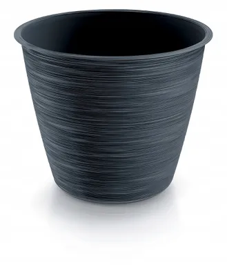 Produktbild von Runder Blumentopf aus Kunststoff anthrazit 17 cm Furu