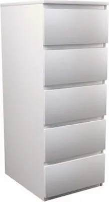 Obrázek produktu pro Topeshop W5 BIEL MAT, Bílá, 5 zásuvka/zásuvek, Dřevotřískové desky, Jednobarevný, Moderní, Dřevotřískové desky