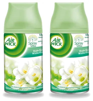 Obrázok produktu pre 2 kusy náplne do automatického osviežovača vzduchu Air Wick Freshmatic – jazmín a biele kvety – 250 ml – výhodný balík