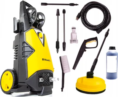 Zdjęcie produktu dla Myjka ciśnieniowa RIWALL PRO 2000 W, 350 barów, z lancą turbo i akcesoriami