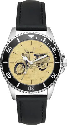 Produktbild von KIESENBERG Herrenuhr Armbanduhr Simson Schwalbe Motorrad Geschenk Fan Artikel Zubehör Fanartikel Analog Quartz Uhr L-20154