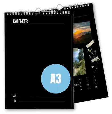 Imagen del producto de Calendario de manualidades, formato A3, color , independiente del año, 1 unidad, para personalizar