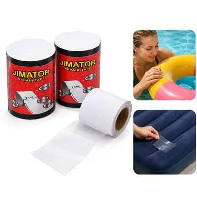 Produktbild von Pool Reparaturset Unterwasser selbstklebend, transparentes PVC Reparaturband für Poolfolie, Luftmatratze & Schlauchboot
