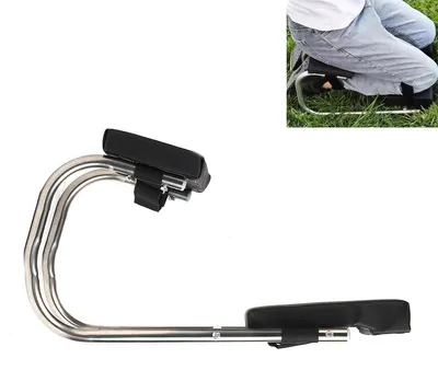 Produktbild von Garten Kniebank ergonomisch, verzinkter Stahlrahmen, belastbar bis 136 kg, dicke Polsterung, Knieschutz für Garten & Haushalt