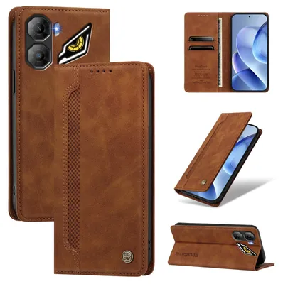 Produktbild von Handyhülle für ZTE nubia Neo 3, Leder Wallet Klapphülle mit Standfunktion, Stoßfeste Schutzhülle Braun