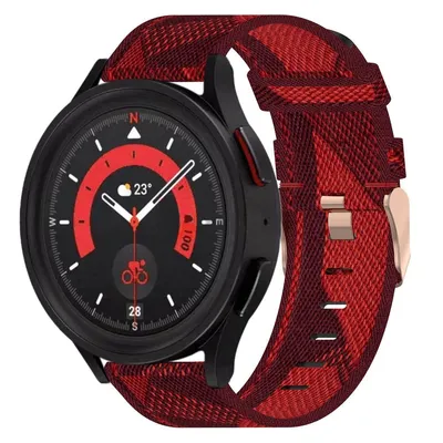 Produktbild von Für Samsung Galaxy Watch FE 6 5 4 Normal Pro Classic alle Größen Gewebtes Nylon Band