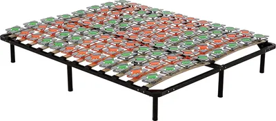 Produktbild von Lattenrost 160x200 cm mit 92 flexiblen Tellerfedern, Härtegradeinstellung & Schulter- & Beckenzonen