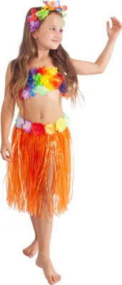 Obrázok produktu pre Detská sukňa Hawaii, oranžová, 45 cm