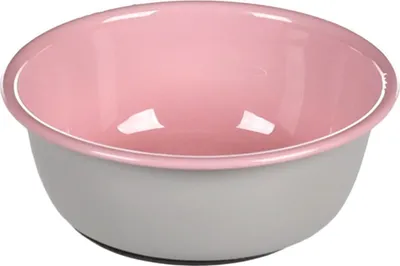 Produktbild von Flamingo Futter- und Trinknapf Nell rund hellgrau/rosa für Katzen