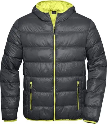 Produktbild von Men's Down Jacket carbon/acid-yellow, Gr. M