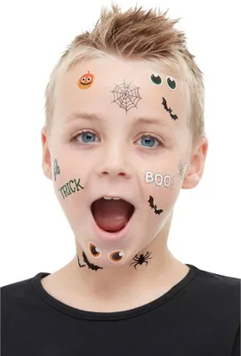 Produktbild von Smiffys - Temporäre Tätowierung Halloween SM2736 (Einheitsgröße) (Bunt)