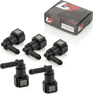 Produktbild von 5x Schnellverschluss Kraftstoffleitung Kupplung L-Stück 6,3x6mm für AUDI PORSCHE