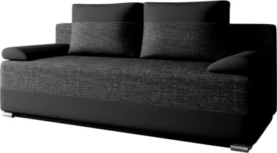 Produktbild von MOEBLO Schlafsofa ATLANTA – Polstersofa Schlafcouch Sofa Sofagarnitur Couch Schlafsofa für Wohnzimmer mit Bettfunktion, Schlaffunktion und Bettkasten (BxHxT): 200x90x96 cm - Atlanta Lawa 06 + Soft 11 Schwarz