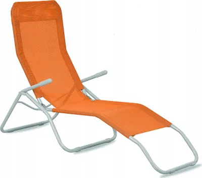 Obrázek produktu pro Orange garden lounger with adjustable canopy