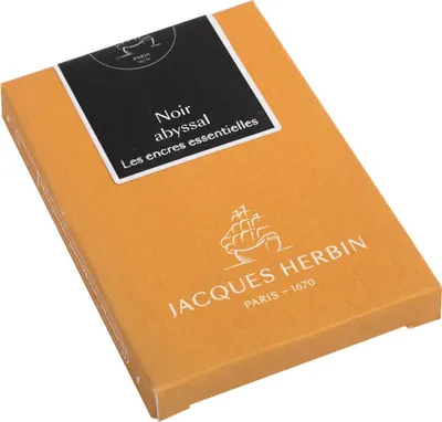 Produktbild von Jacques Herbin 4x 7 große Patronen (internationale Größe 1,35ml) Schwarz 11009JT