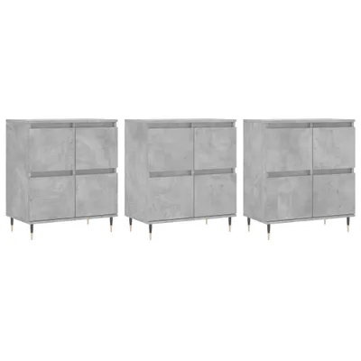 Produktbild von Sideboards 3 Stk. Betongrau Holzwerkstoff