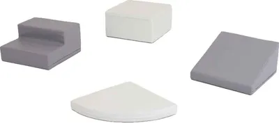 Produktbild von IGLU 4 XL Bausteine aus XXL Softbausteine Schaumstoff zum kreativen spielen für Kinder - Motorik Grau/Weiß