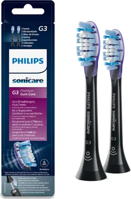 Obrázek produktu pro Philips Sonicare HX9052/33, 2 kusů, Černá, Měkké, Guma, 2 Series plaque control 2 Series plaque defense 3 Series gum health DiamondClean DiamondClean...
