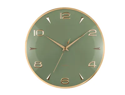 Produktbild von Karlsson – Wanduhr Sienna Glow – Dschungelgrün – Ø40,6 cm