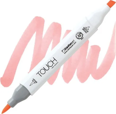 Produktbild von Lihová Fixierstift TOUCH, beidseitig, Brush & Chisel, R140, hellorange