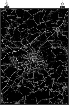 Produktbild von Mr. & Mrs. Panda Bild Chemnitz DIN A4 - Geschenk, Wandbild, Stadt Dorf Karte Landkarte Map Stadtplan, Plakat, Design Poster, drucke, wanddeko