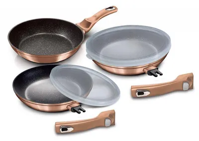 Zdjęcie produktu dla Zestaw 3 Patelni Granitowych Berlingerhaus Bh-7054